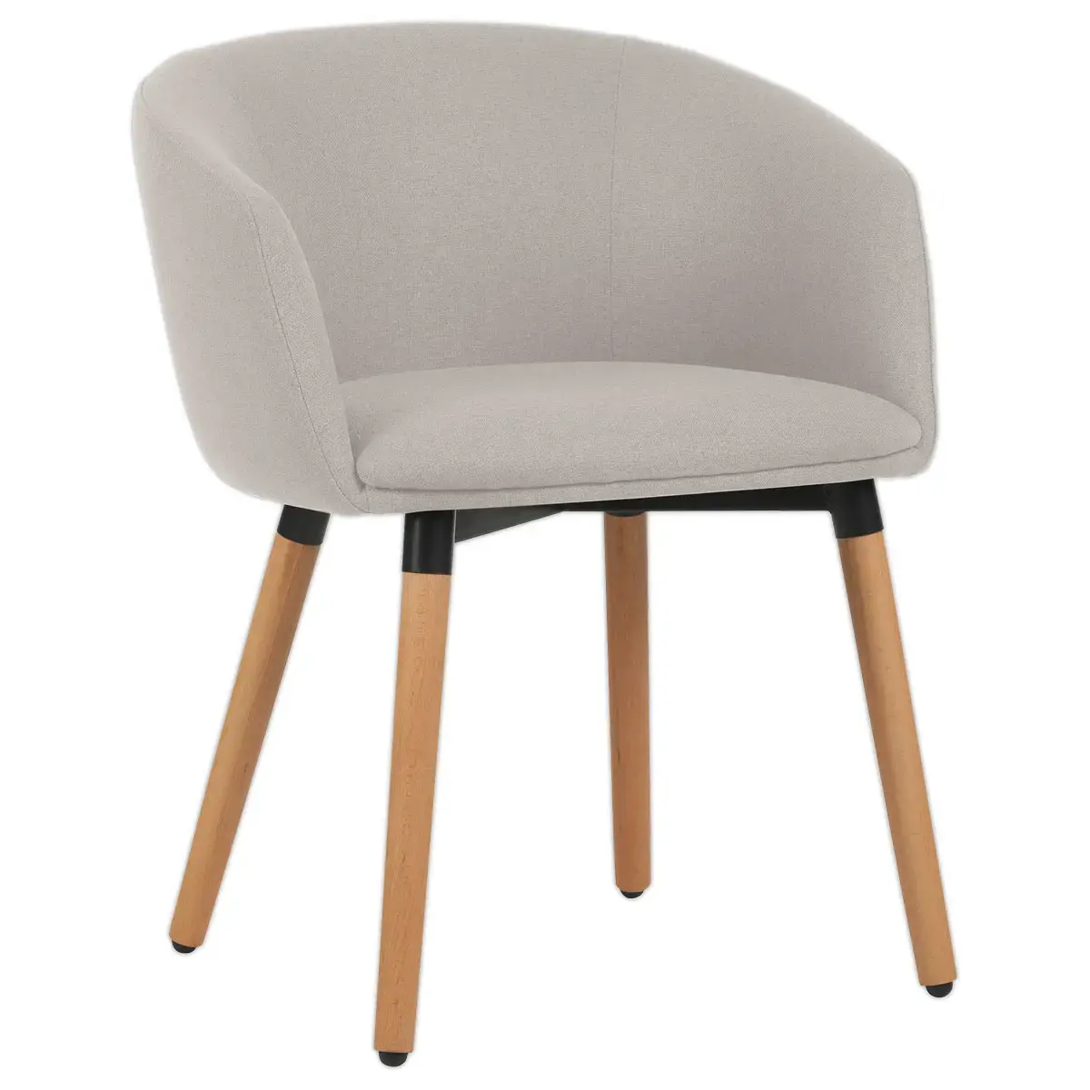 2 Fauteuils Arco Beige - Poten van Hout - GENERIEK 