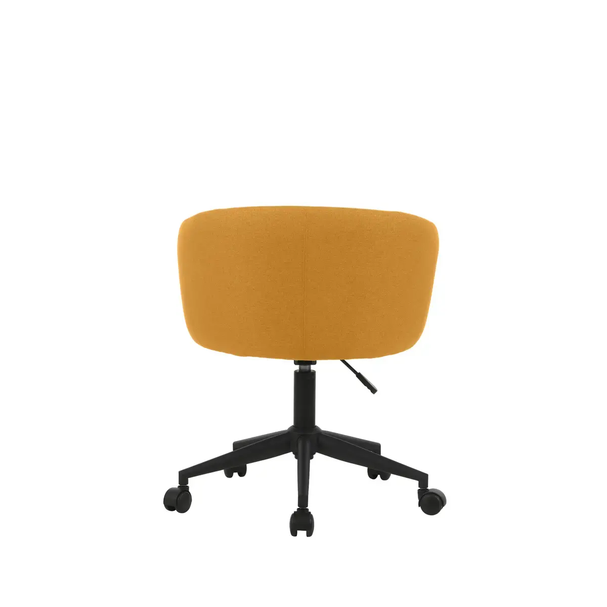 2 Fauteuils Arco geel met wieltjes, gemonteerd 