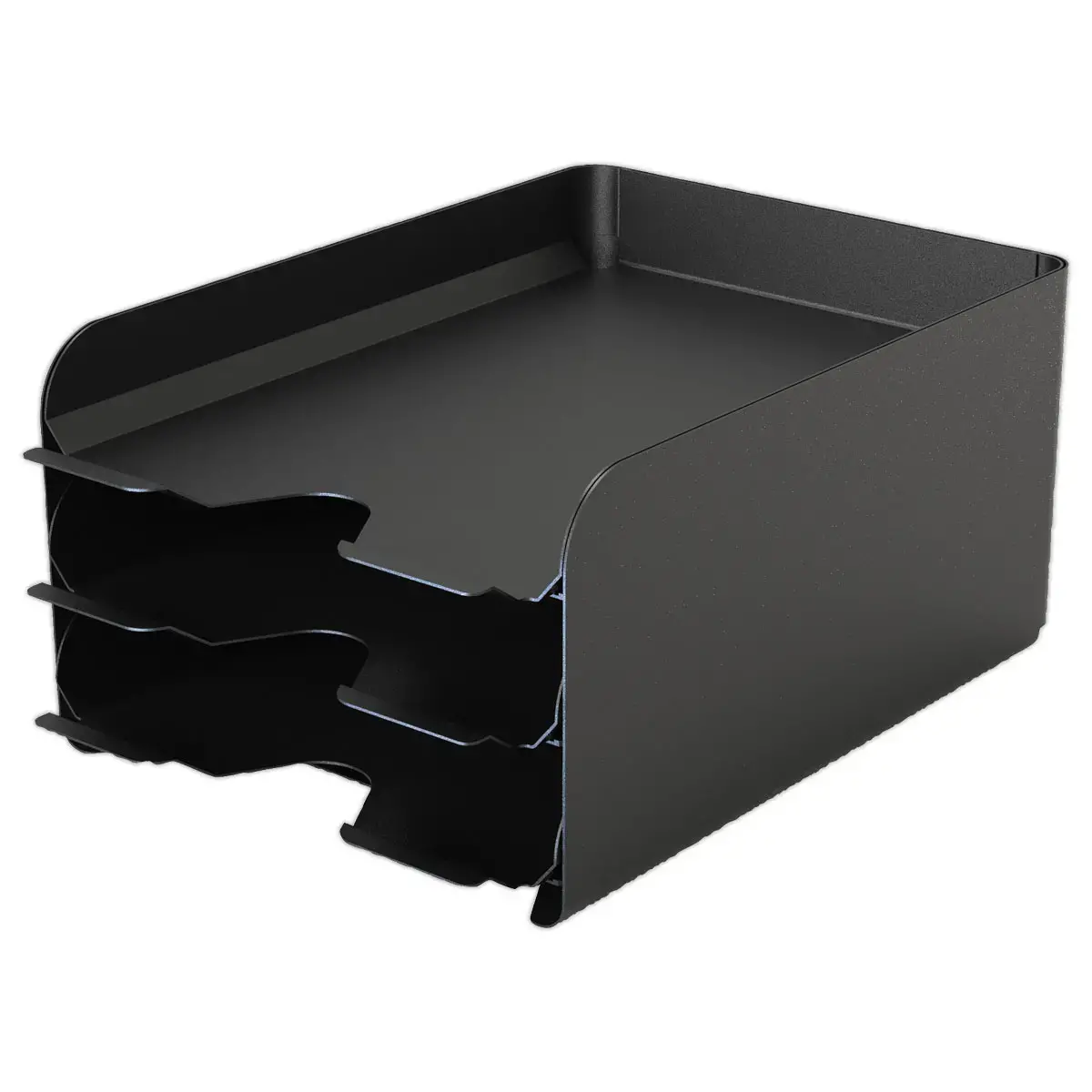 3-laden opbergmodule Zwart - O'Desk 