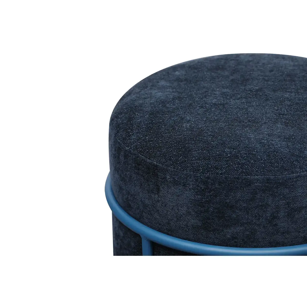 Blauwe stapelbare poef 