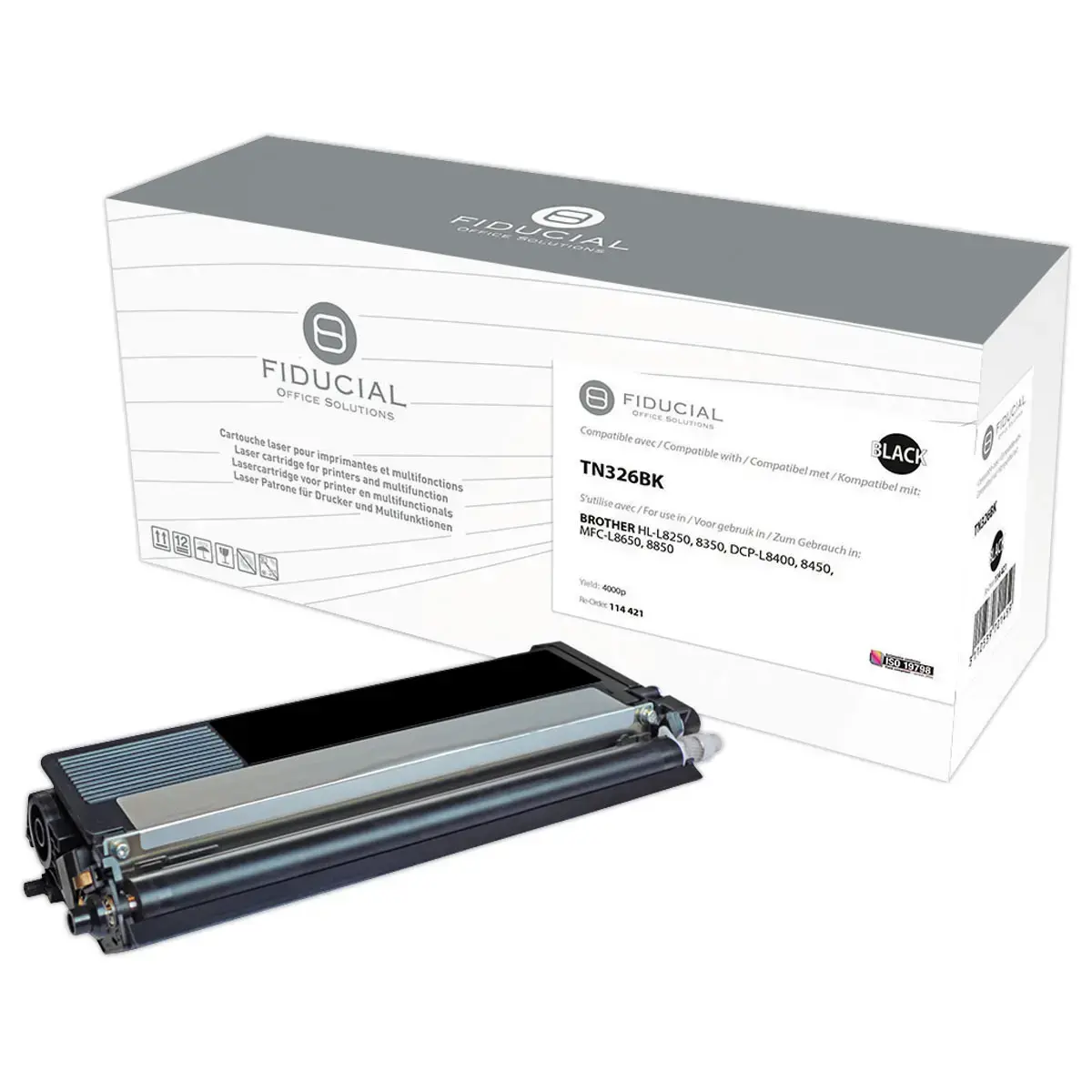 Cartridge FIDUCIAL equivalent BROTHER TN326BK - zwart