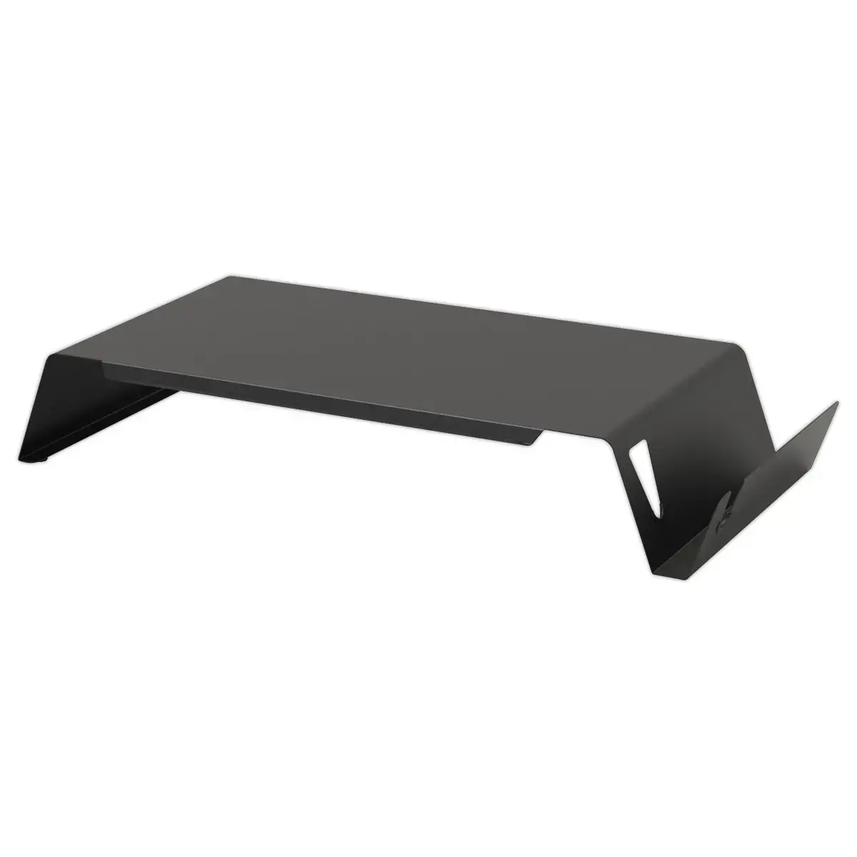 Zwarte metalen laptopverhogerhouder