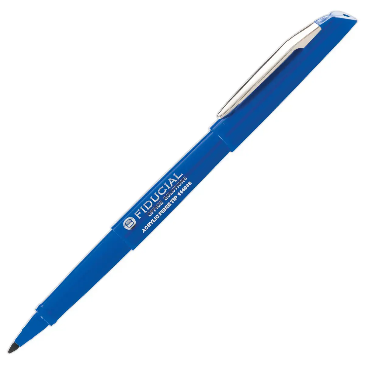 Viltstift FIDUCIAL met dop - Breed schrift in blauw