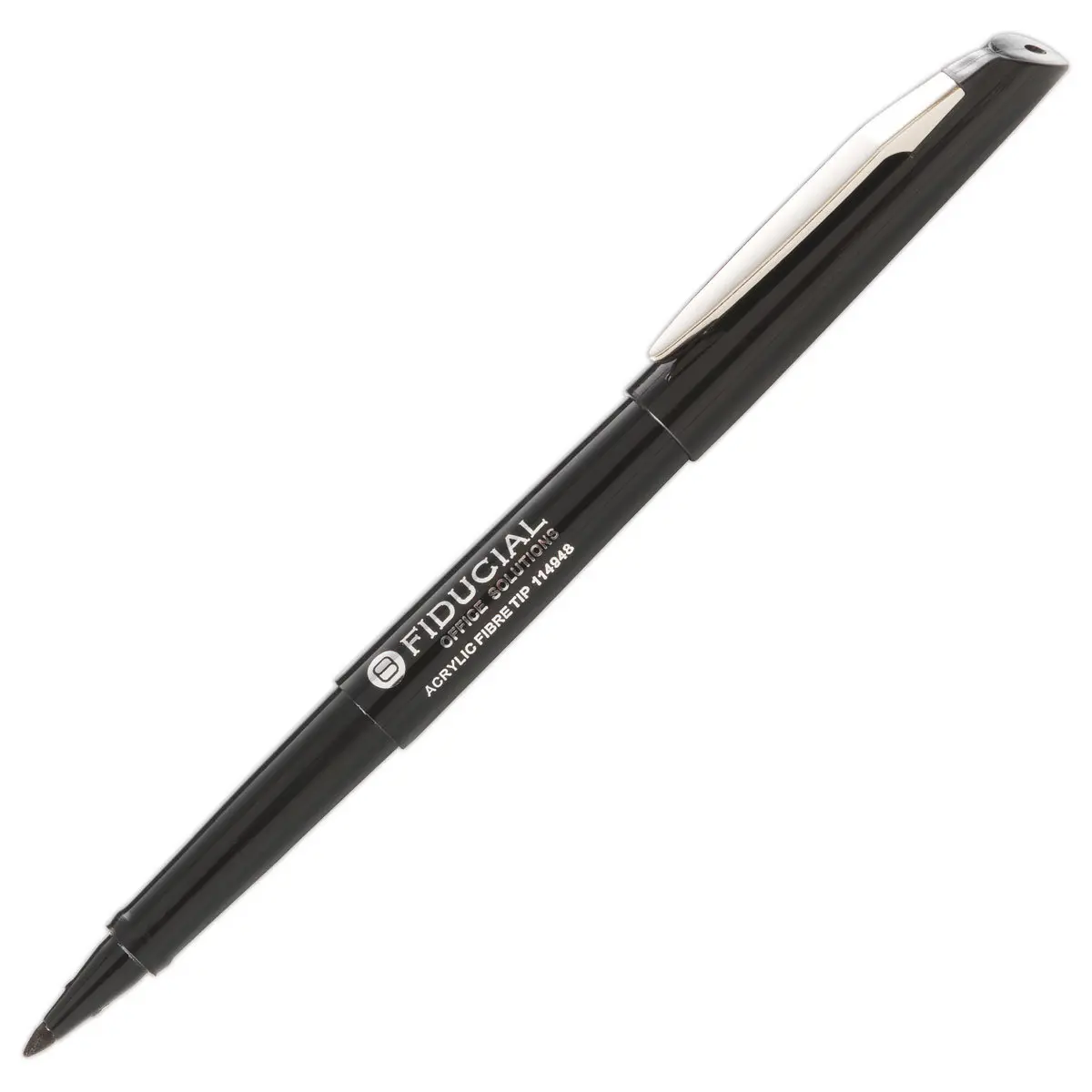 Viltstift FIDUCIAL met dop - Breed schrift zwart