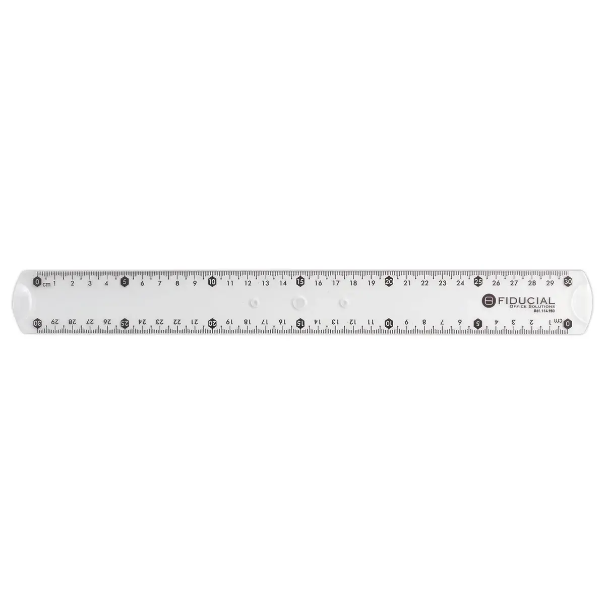 Dubbele plastic meetlat FIDUCIAL - 30 cm 