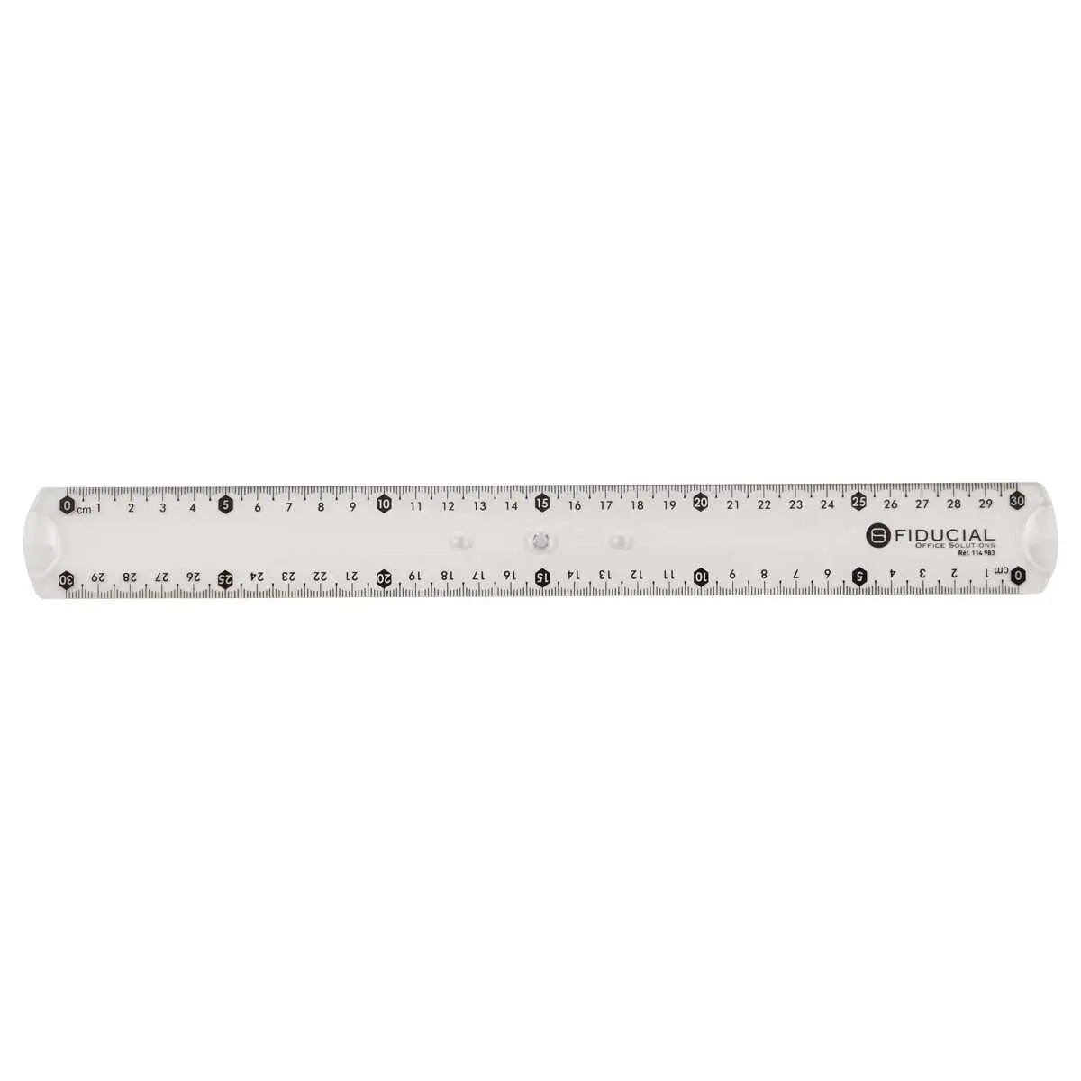 Dubbele plastic meetlat FIDUCIAL - 30 cm 