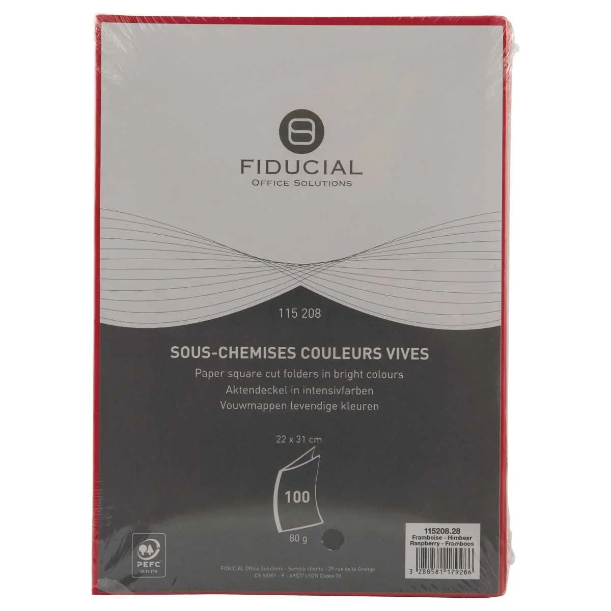100  Tussenmappen FIDUCIAL 22x31cm - 80g paars 