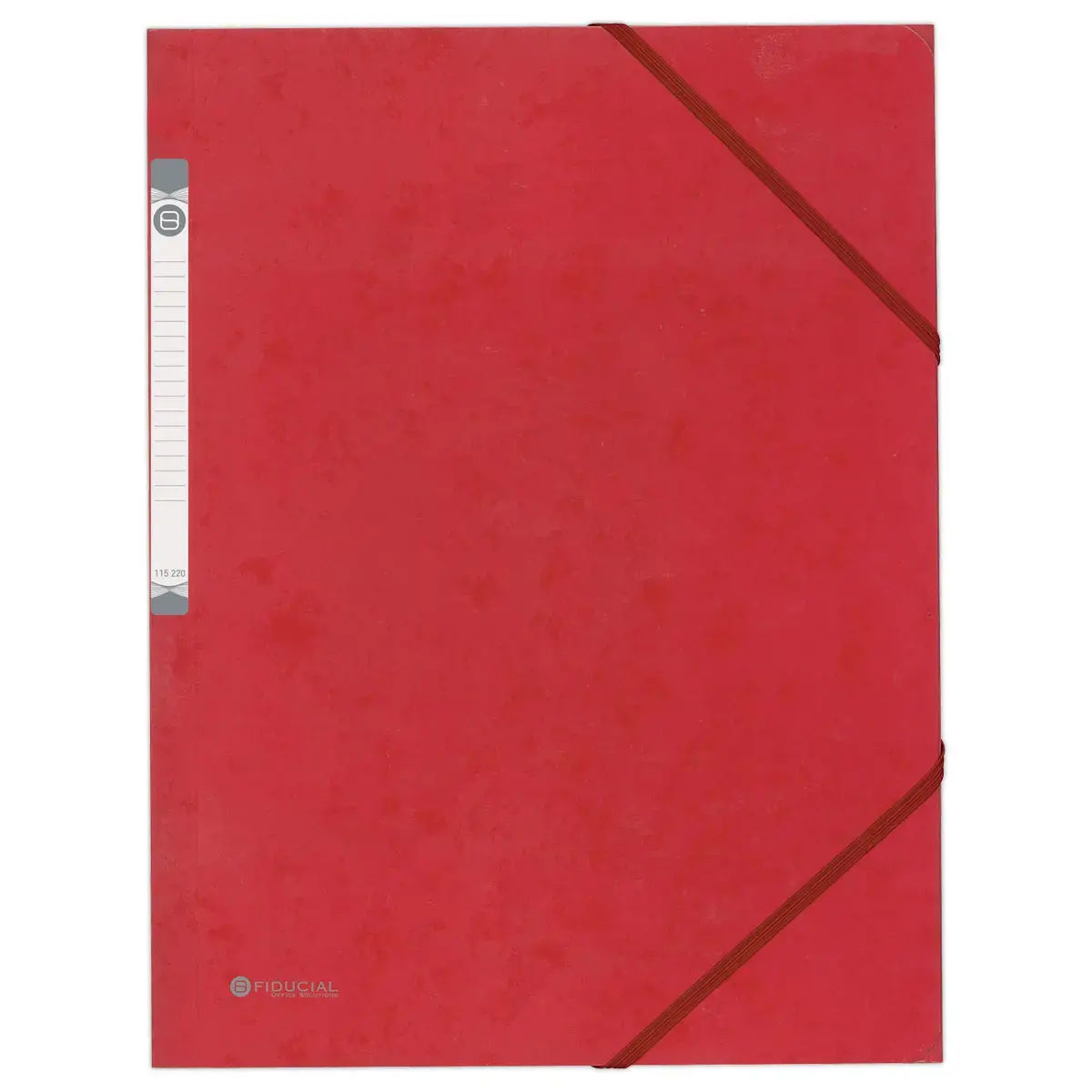 Map 3 kleppen met elastiek van stijf karton - Rood - FIDUCIAL 