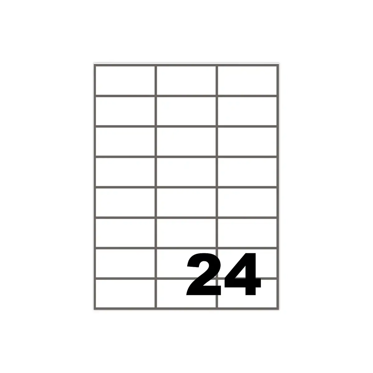 100 Etiketten met rechte hoeken FIDUCIAL 70X37 - 2400 etik / doos
