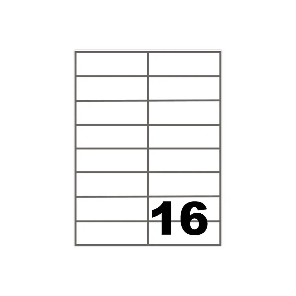 100 Etiketten met rechte hoeken FIDUCIAL 105X37 - 1600 etik / doos