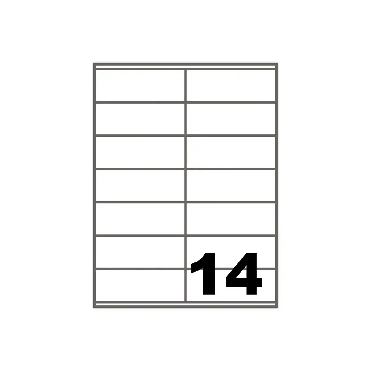 100 Vellen van 16 etiketten met rechte hoek - 105 x 37 mm - FIDUCIAL OFFICE SOLUTIONS