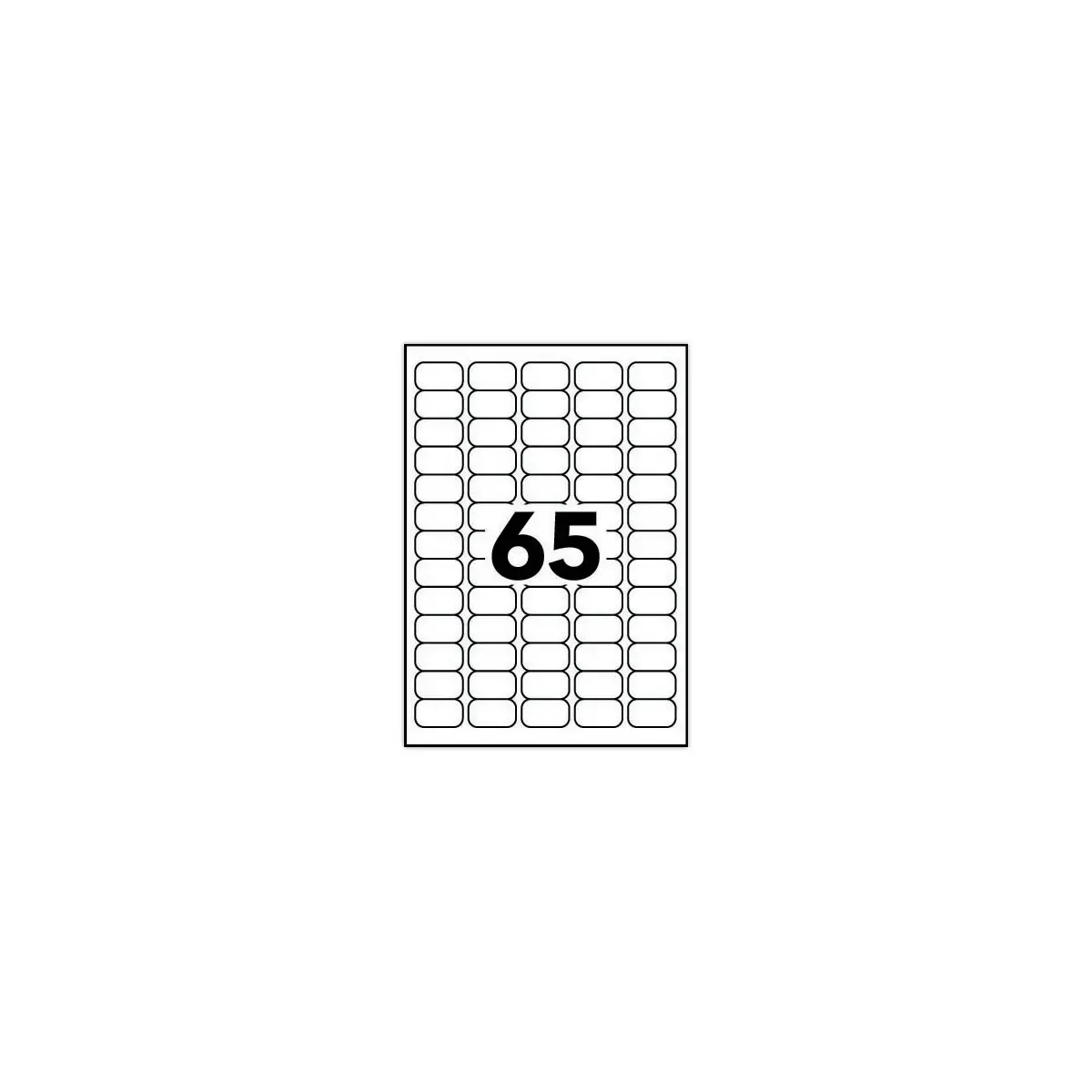100 Etiketten met ronde hoeken FIDUCIAL 38,1x21,2 - 6 500 etik / doos