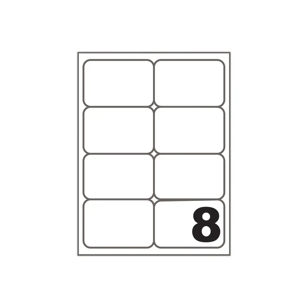 100 Etiketten met ronde hoeken FIDUCIAL 99,1 x 67, - 800 etik / doos