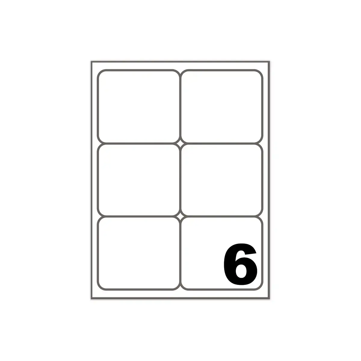 100 Etiketten met ronde hoeken FIDUCIAL 99,1x93,1 mm 600 etik / doos
