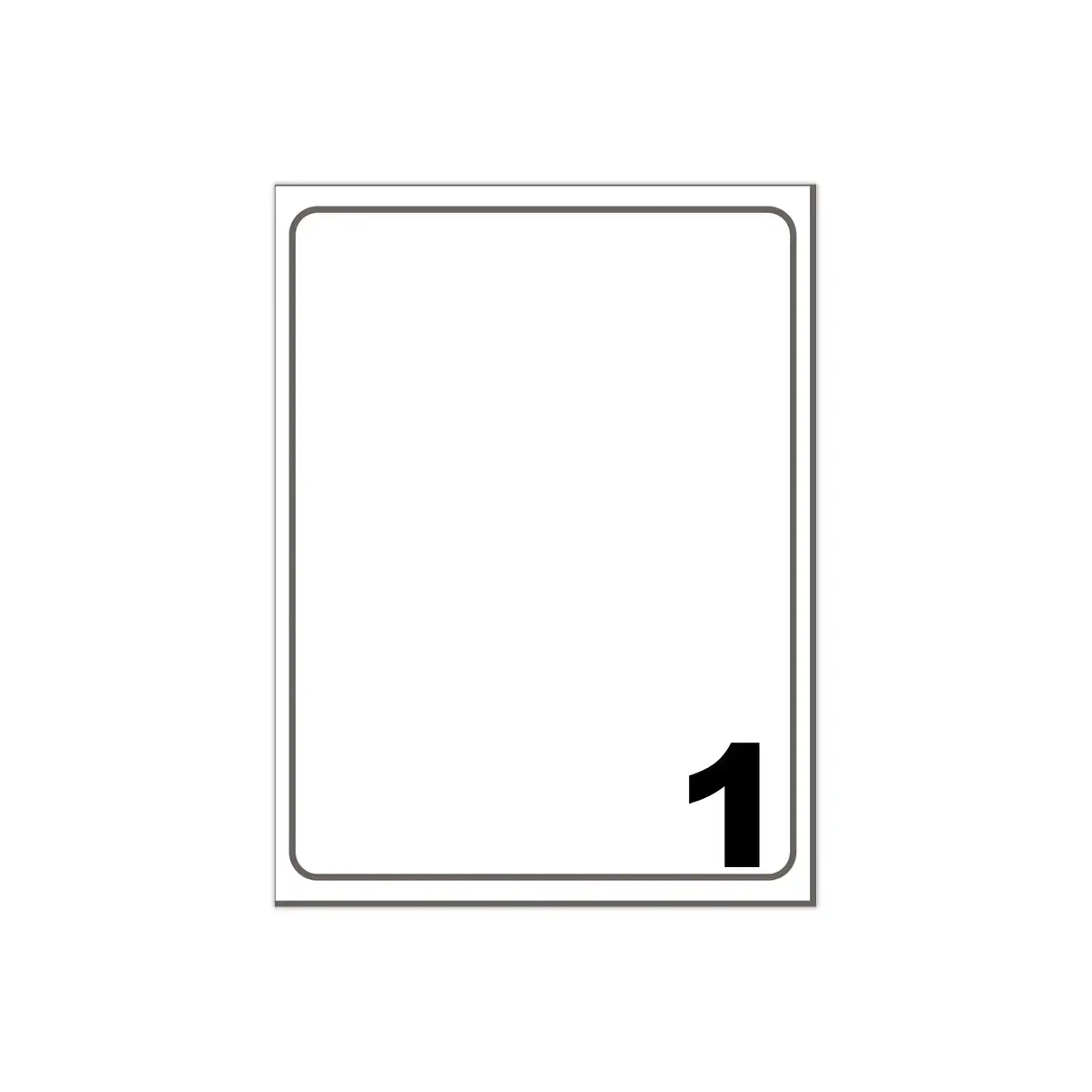 100 Etiketvellen FIDUCIAL ronde hoeken 199,6x289,1mm 100 stuks/doos