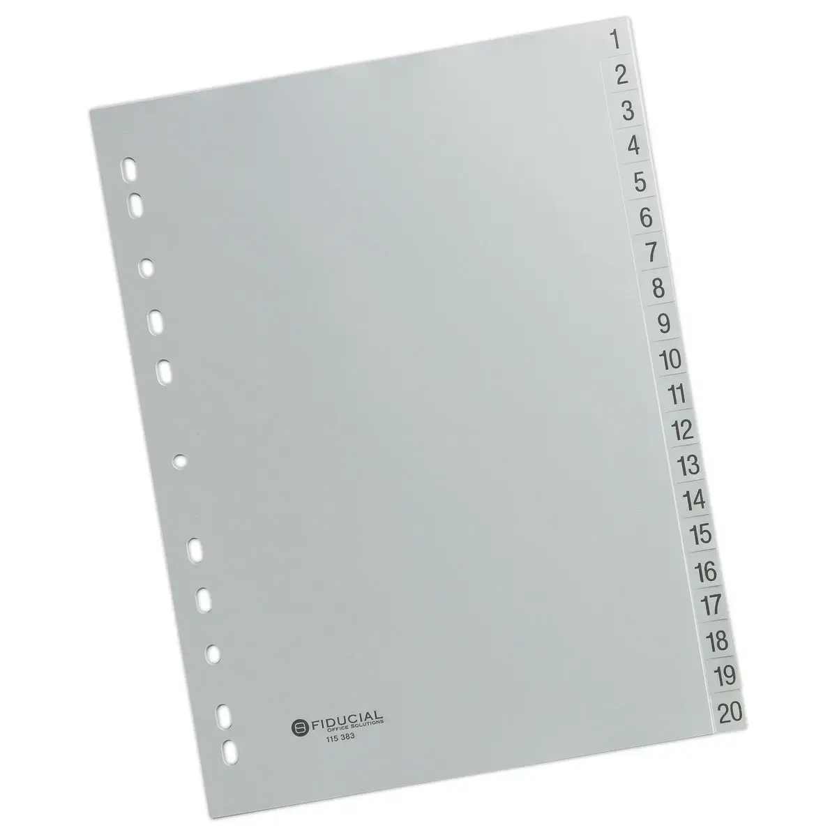 Numerieke tabbladen A4 - PP - FIDUCIAL- 20 tabs 