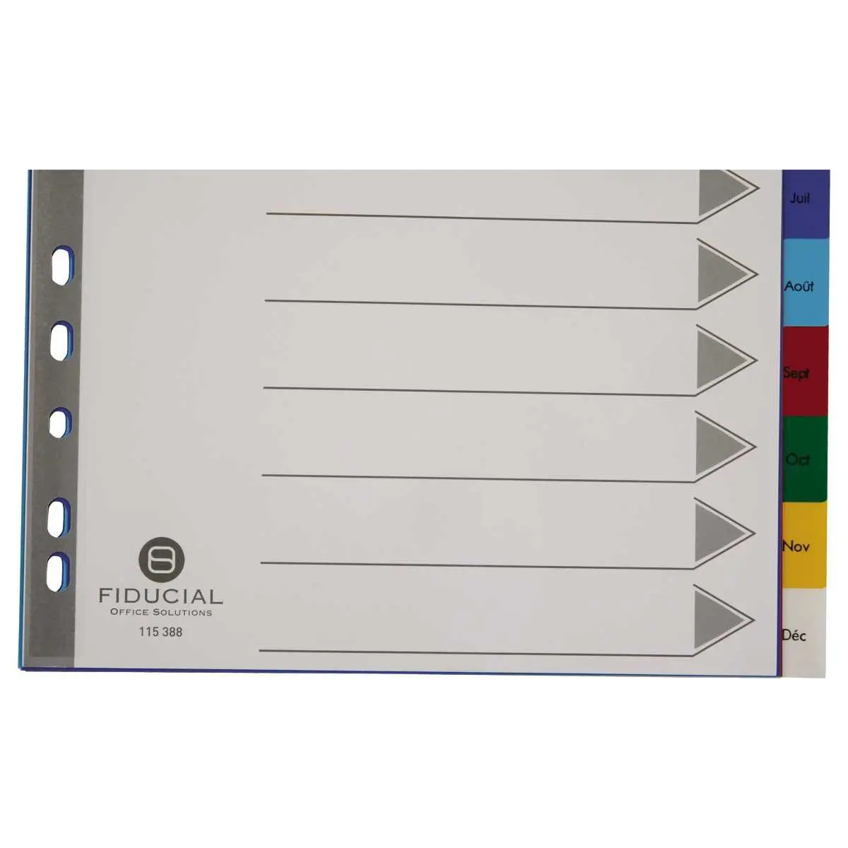 Maandelijkse tabbladen A4 - 12 tabs - FIDUCIAL