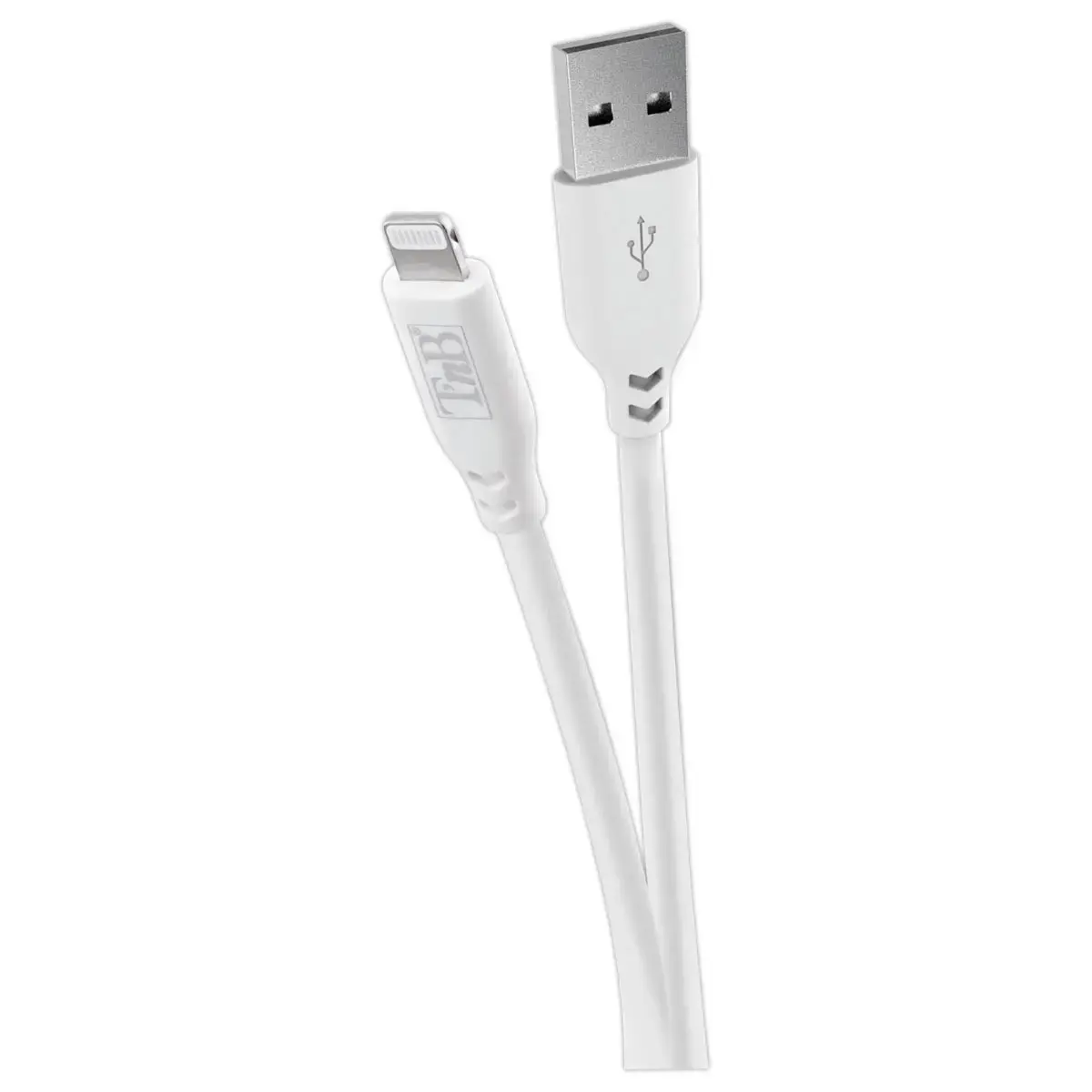 USB-A / Lightning-kabel van siliconen - Wit