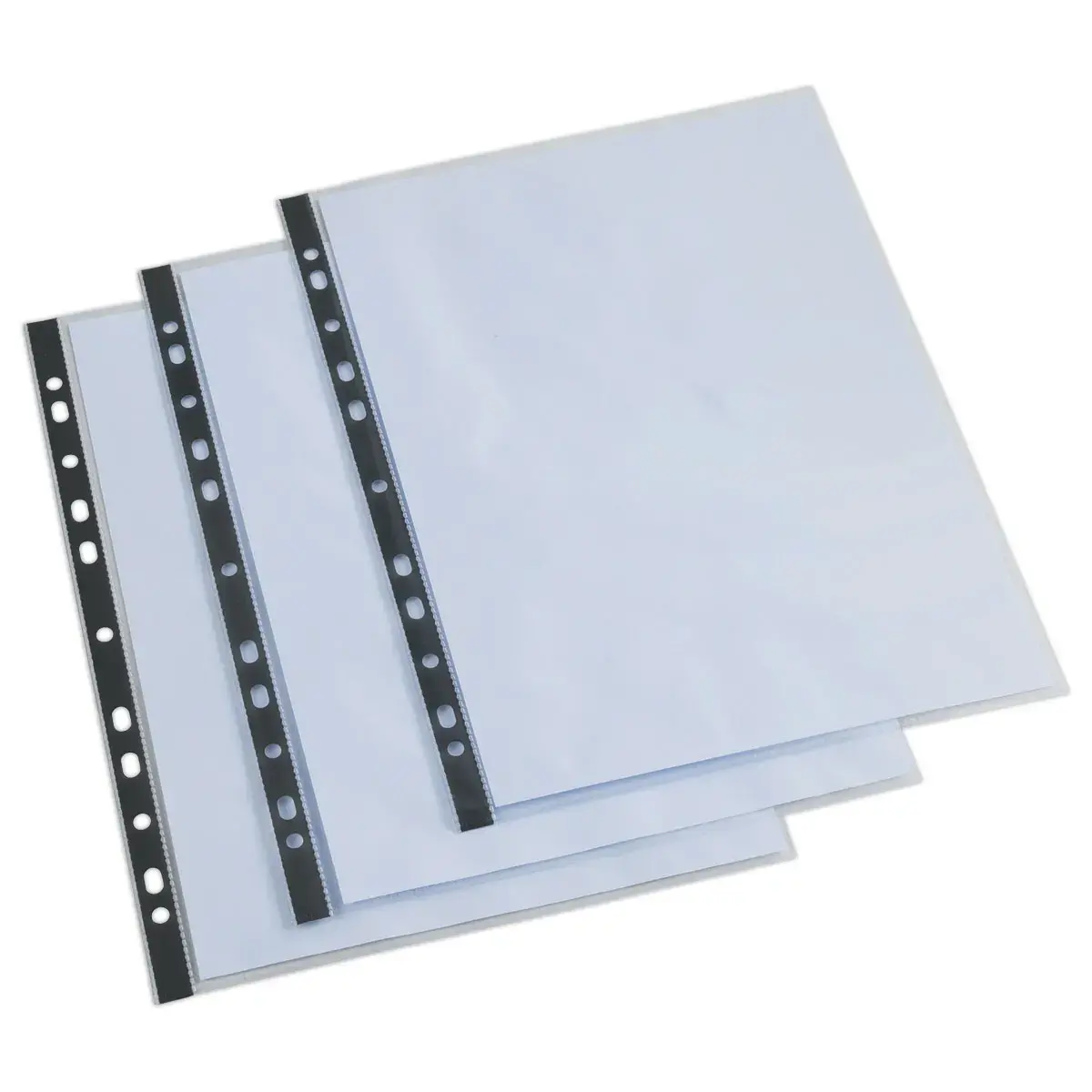 100 Geperforeerde hoezen A4 cristal - Fiducial