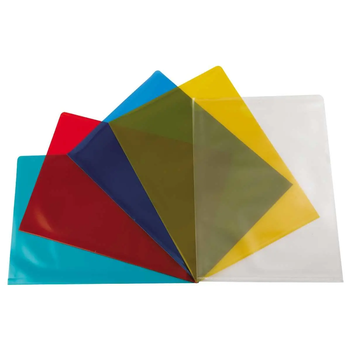 50 Hoekmappen FIDUCIAL in 14/100 pvc assorti