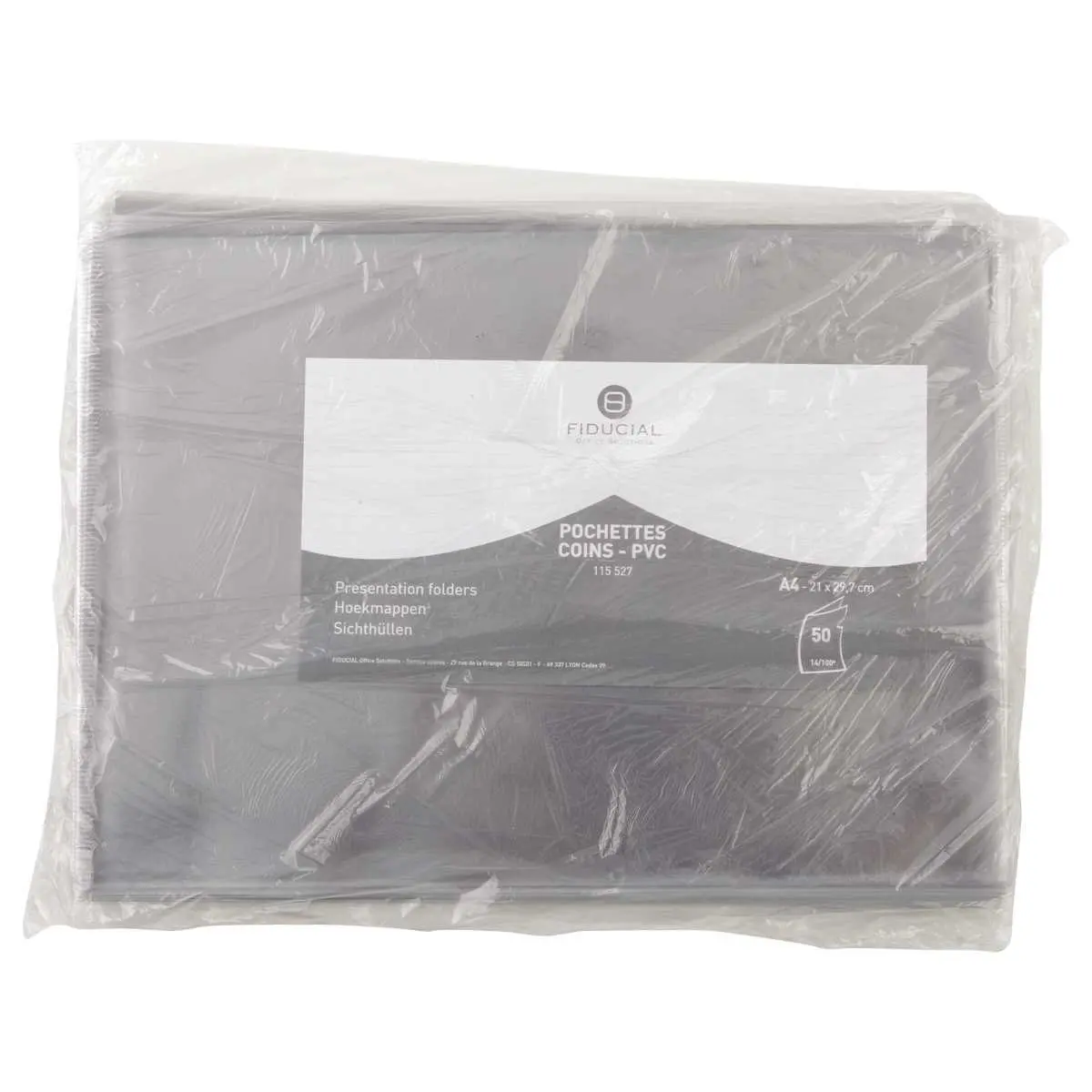 50 Hoekmappen FIDUCIAL in 14/100e pvc kleurloos