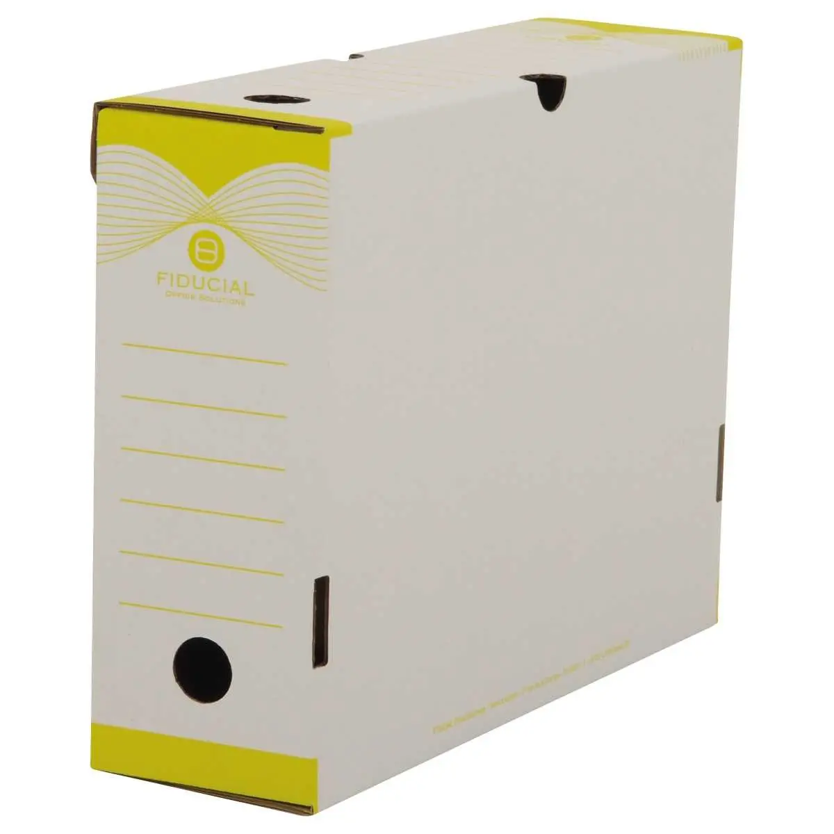 10 Archiefdozen - Rug 10 cm - Geel - FIDUCIAL