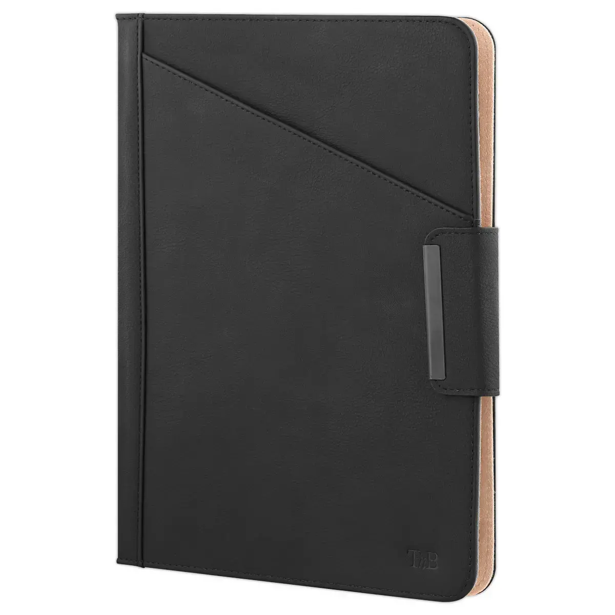 Universele Folio 10" Etui Zwart Smili Leder & Zachte Binnenkant - T'NB
