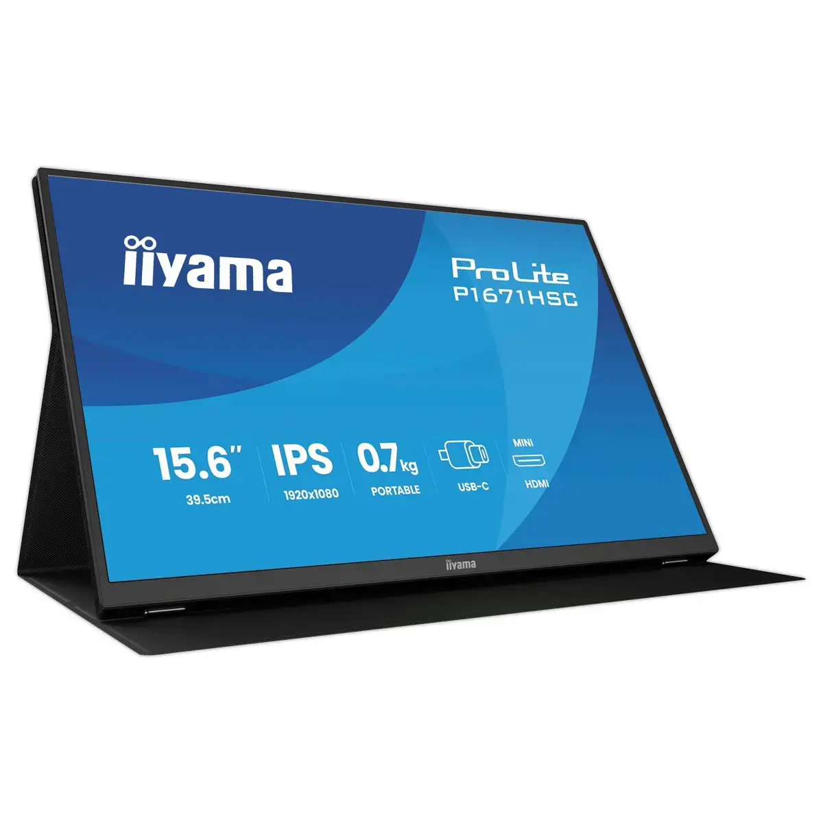 Draagbare Monitor 15,6" ProLite P1670HSC-B1 - Full HD - Licht & Compact - IIYAMA 