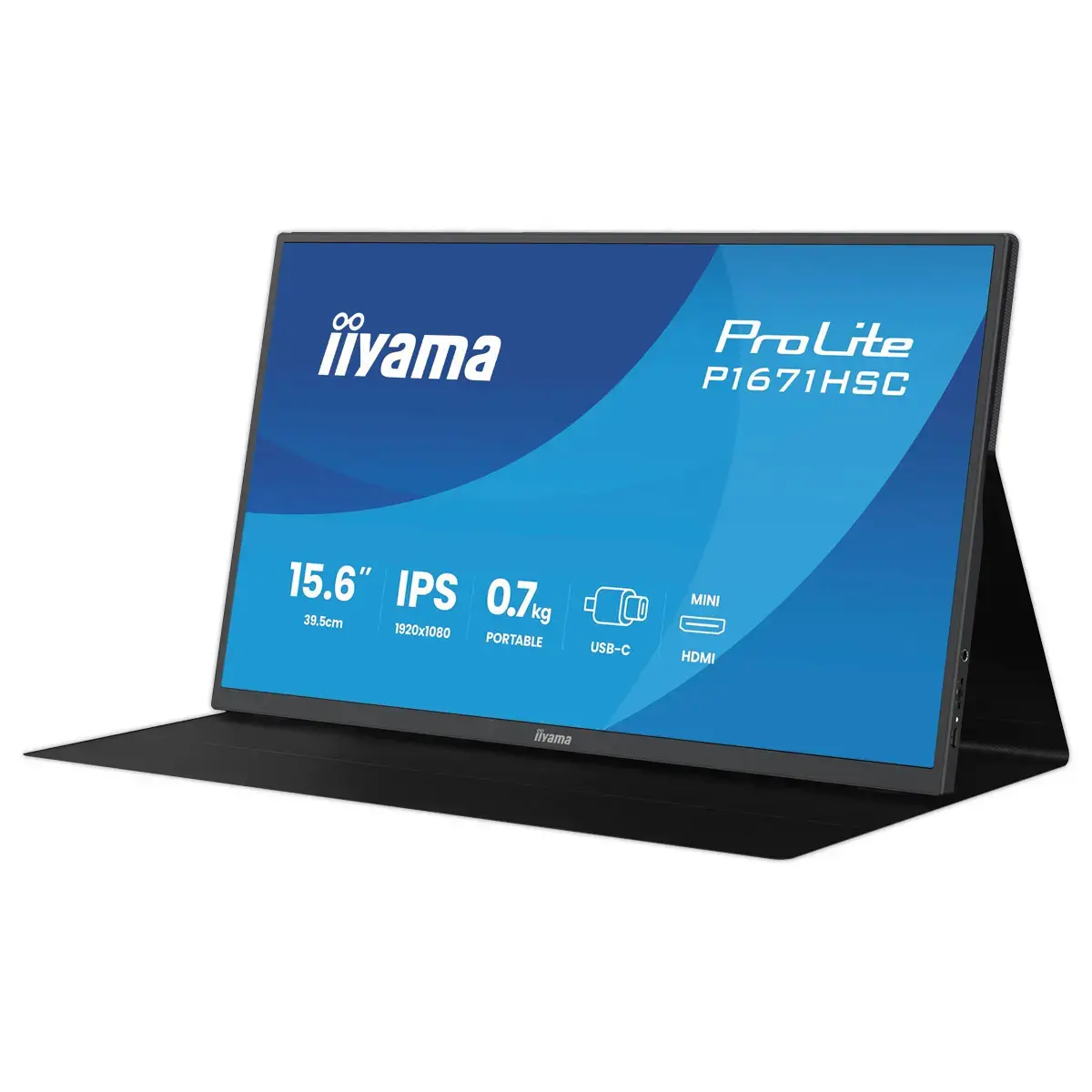 Draagbare Monitor 15,6" ProLite P1670HSC-B1 - Full HD - Licht & Compact - IIYAMA 