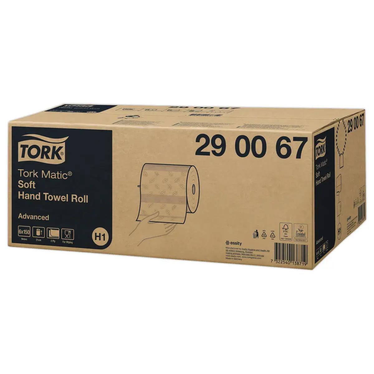 6 handdoekrollen TORK Matic H1 - 2-lagig