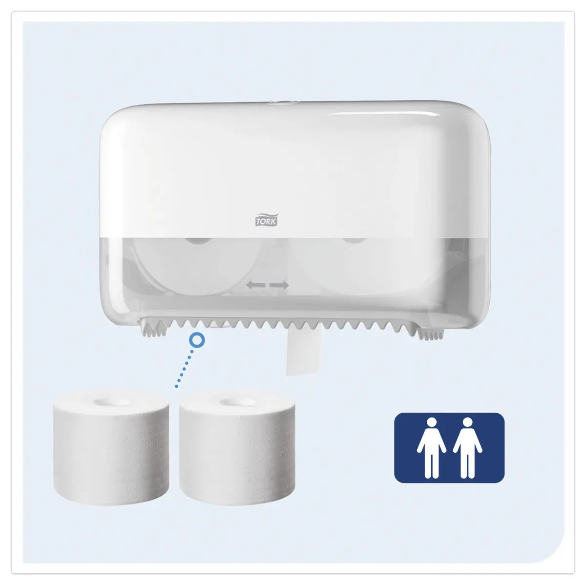 Dubbele dispenser voor toiletpapier Mid-Size zonder kern - TORK