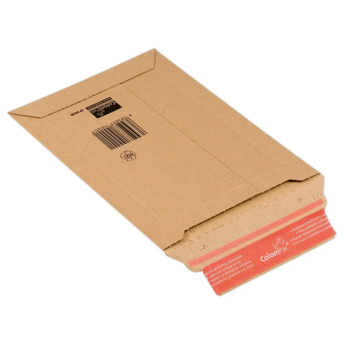 20 Verzenddozen van gegolfd bruin karton 185×270x50 mm
