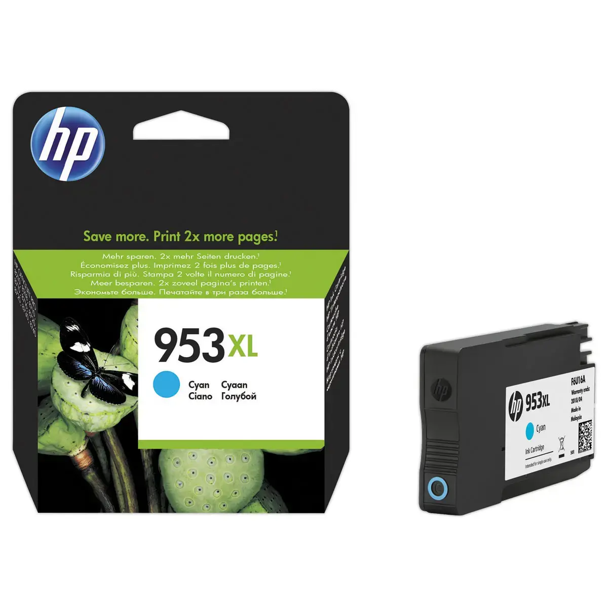 Cartridge HP 953XL cyaan HC F6U16AE