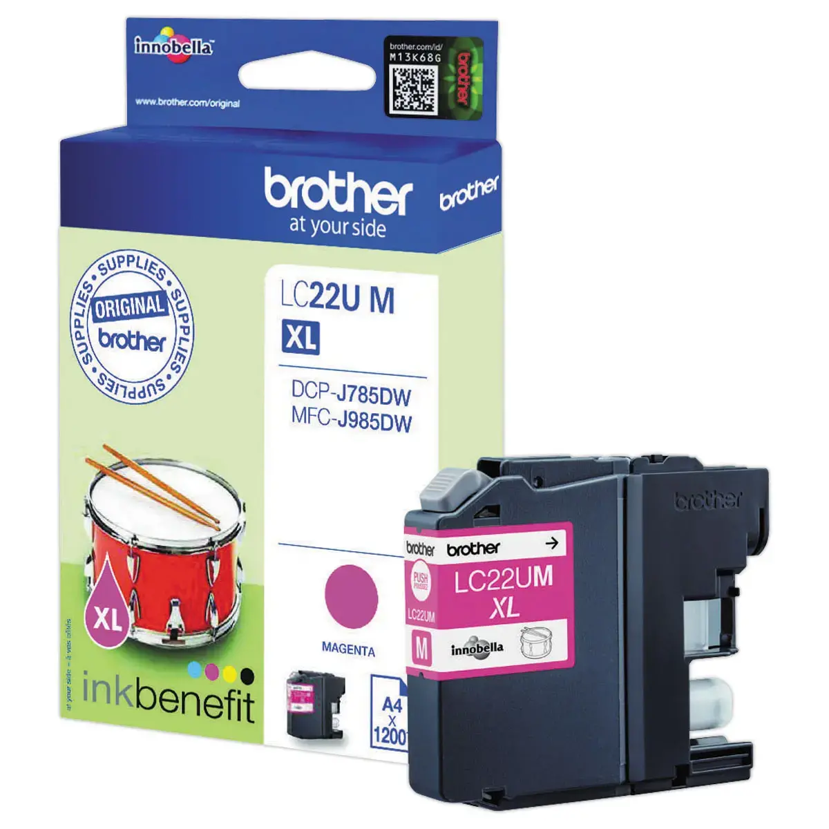 Cartouche BROTHER LC22UM magenta