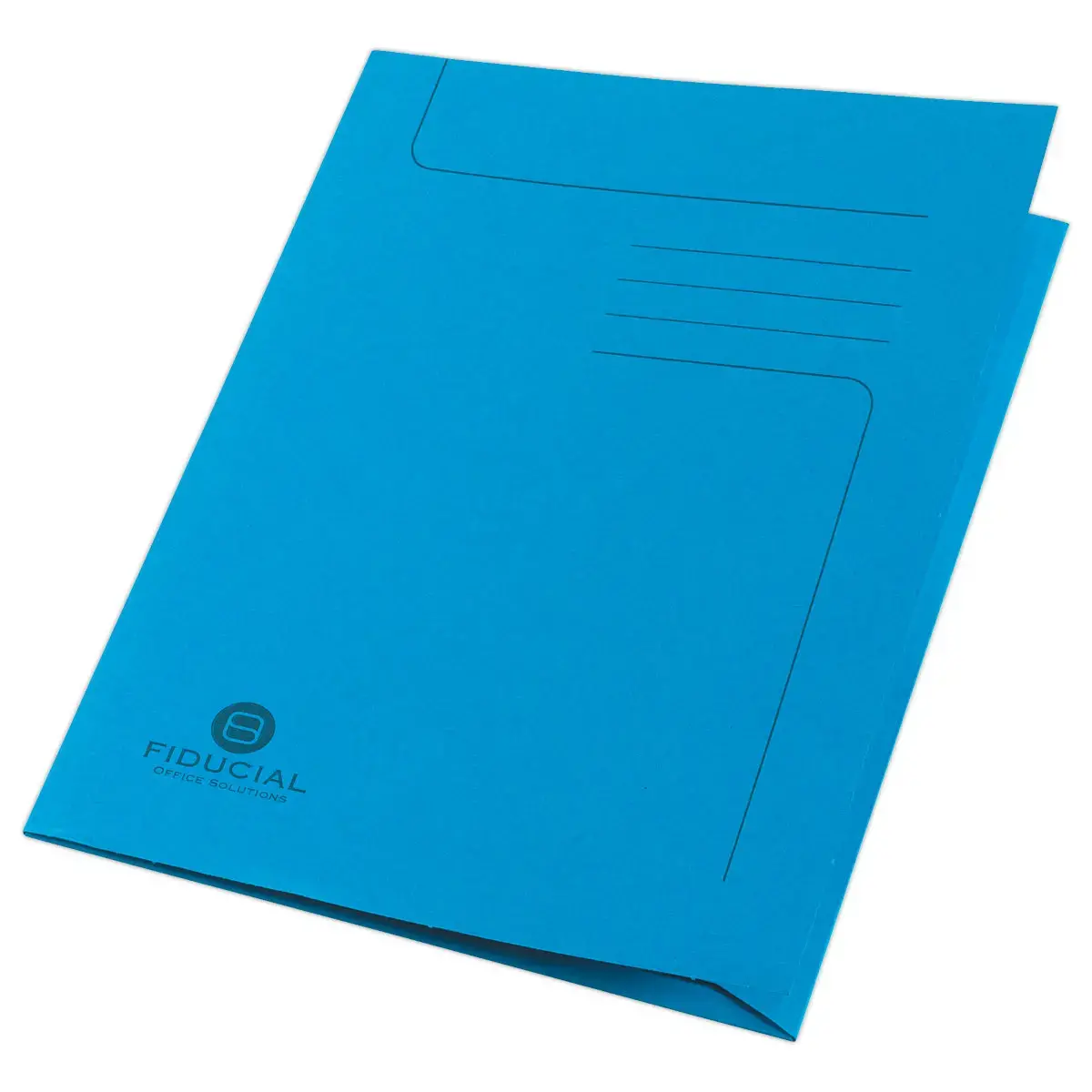 50  Dossiermappen van karton 2 kleppen - Blauw - FIDUCIAL 