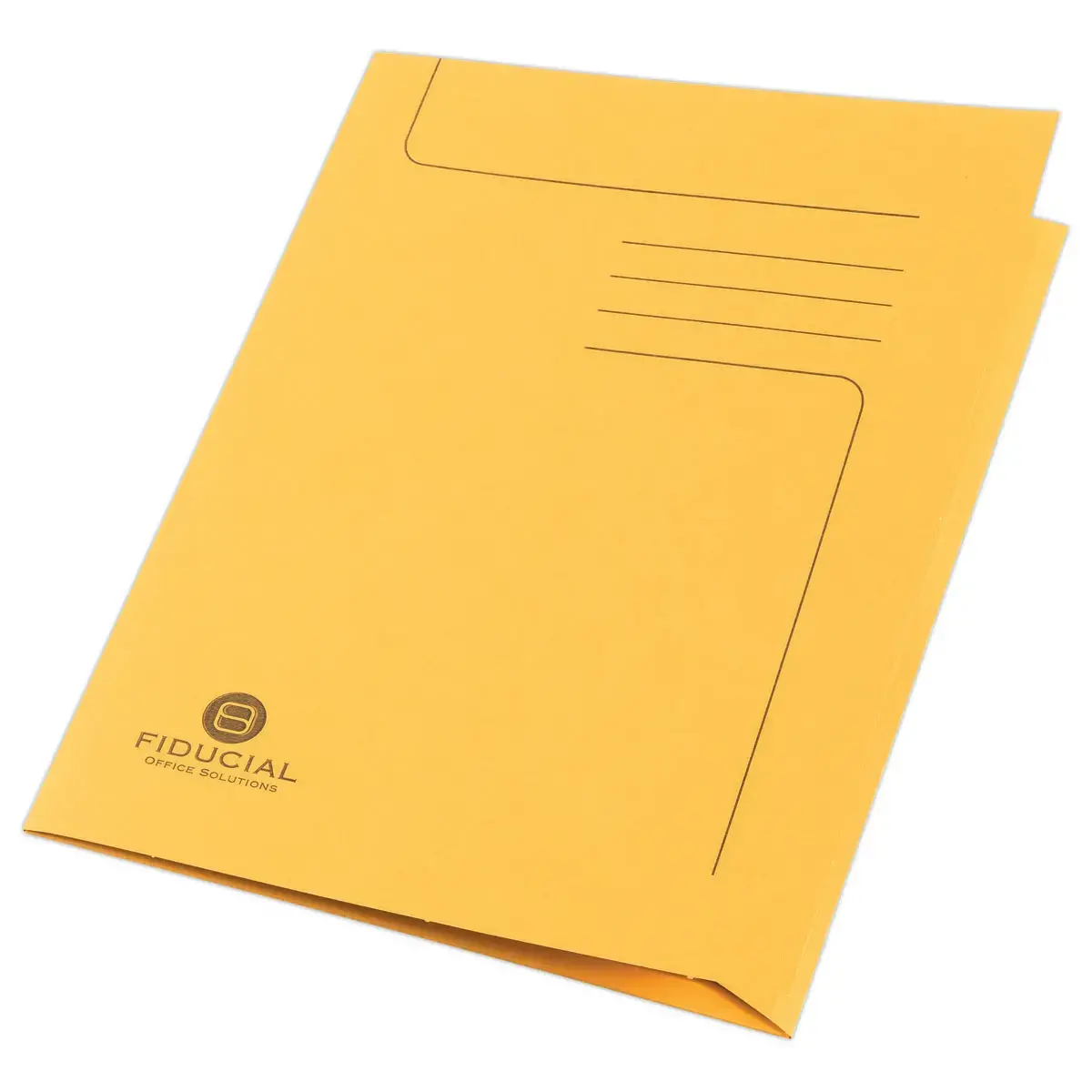 50 Dossiermappen van karton 2 kleppen - Geel - FIDUCIAL
