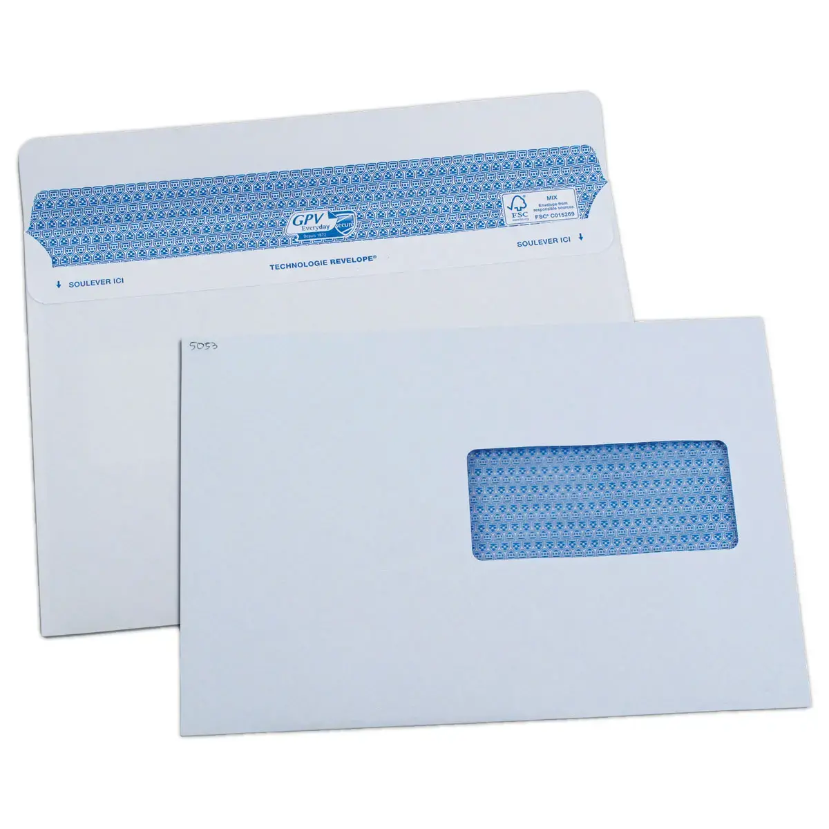 100 Enveloppen Secure 162 x 229 mm met venster - 90g