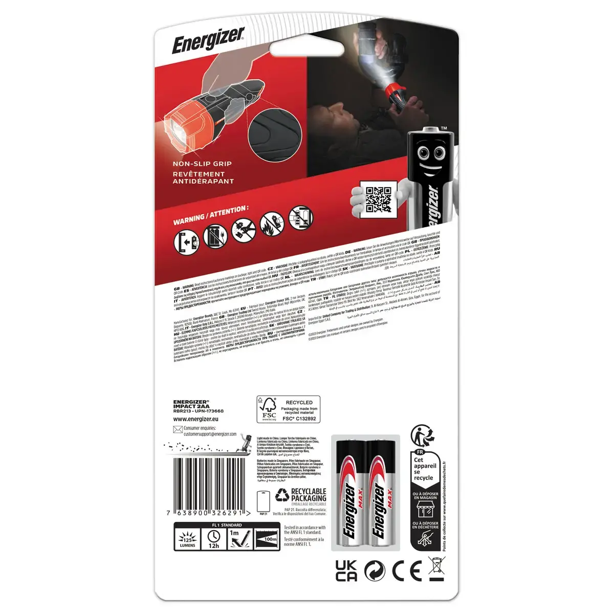 Zaklamp IMPACT RUBBER