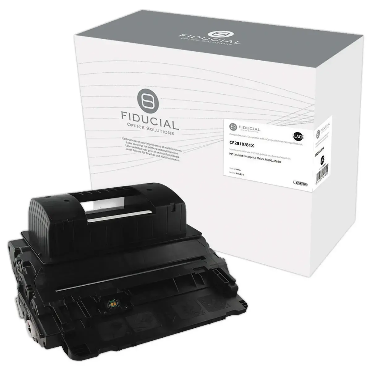 Lasercartridge FIDUCIAL equiv. HP 81X Zwart CF281X 