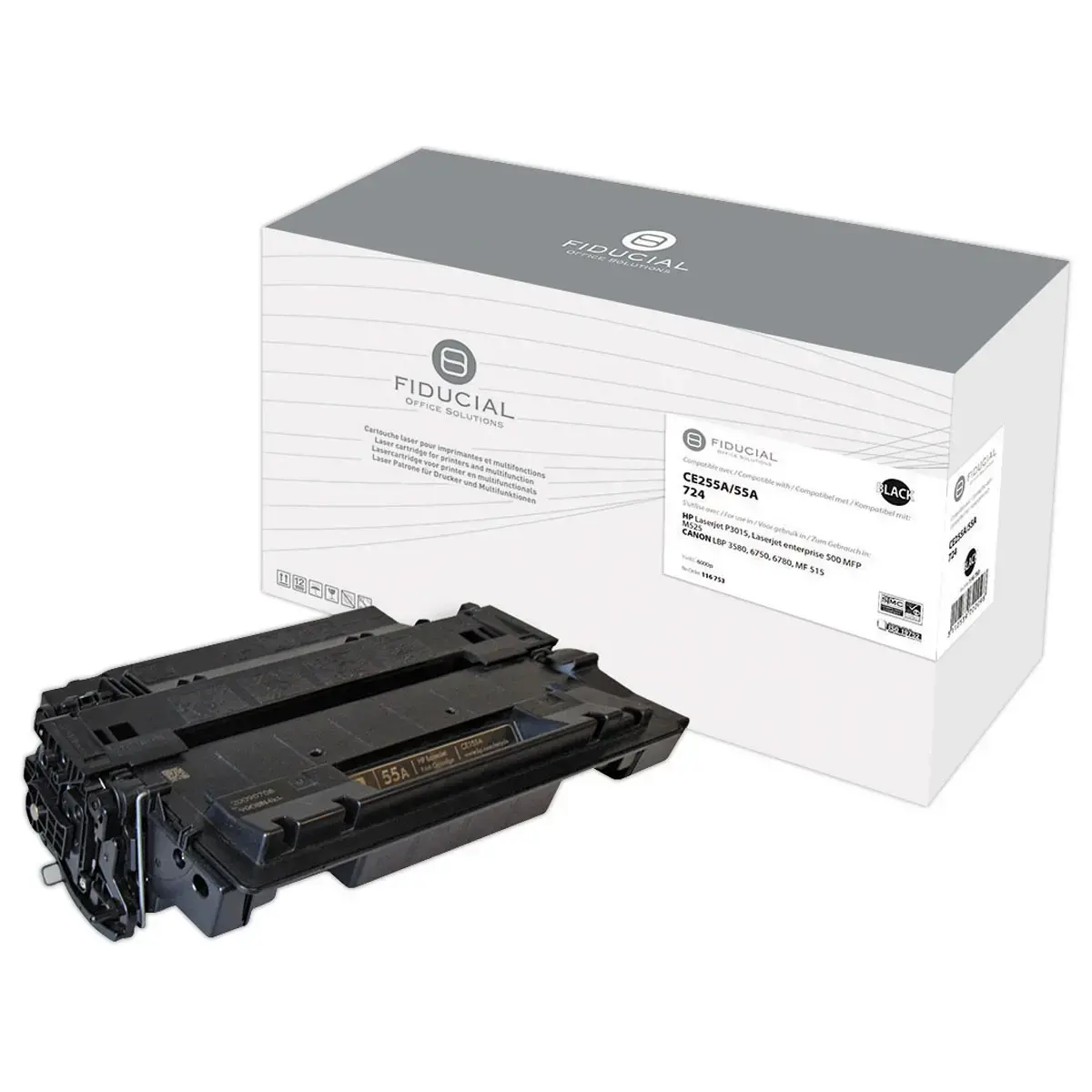 Lasercartridge FIDUCIAL equiv. HP CE255A Zwart 3481B002