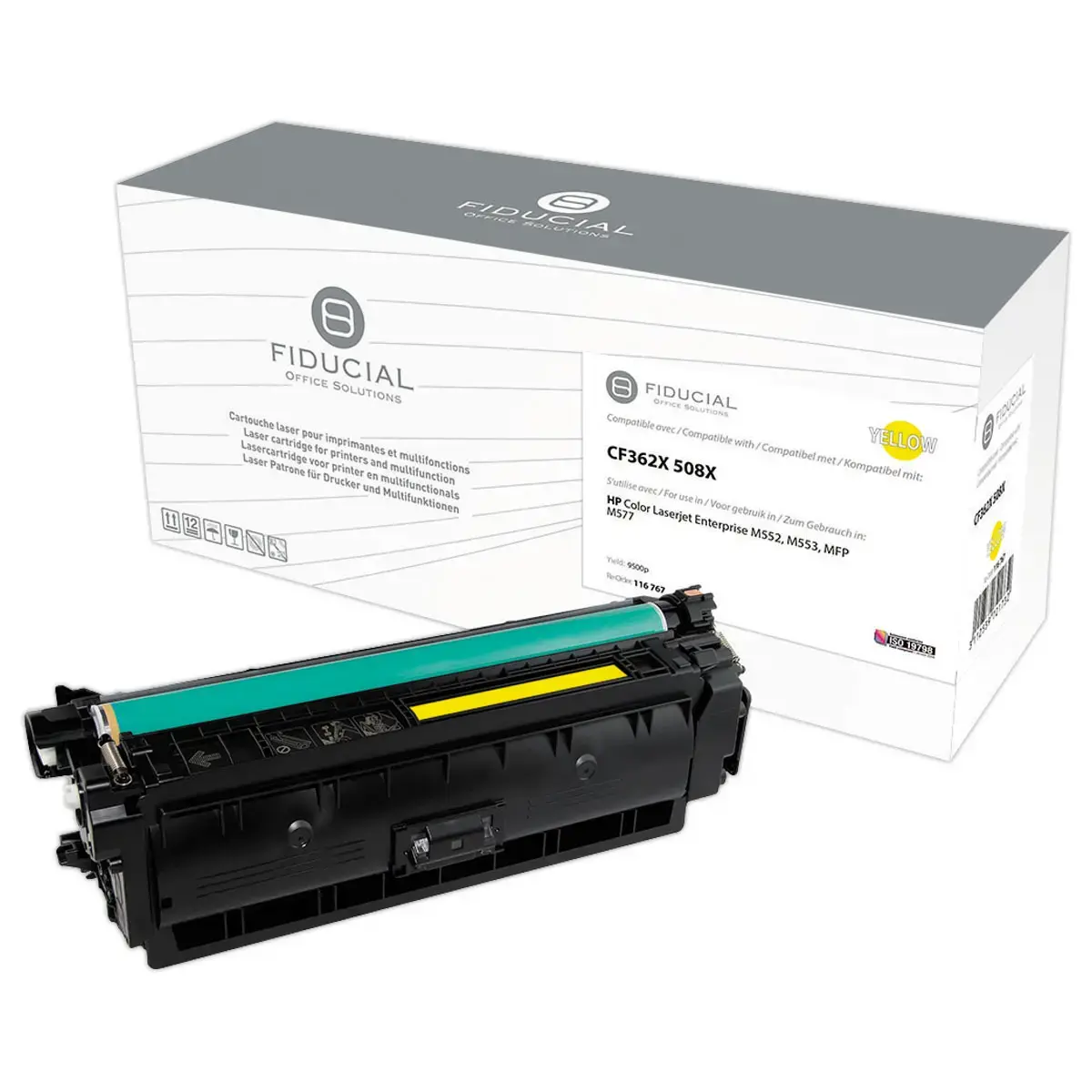 Lasercartridge FIDUCIAL equiv. HP 508XGeel CF362X