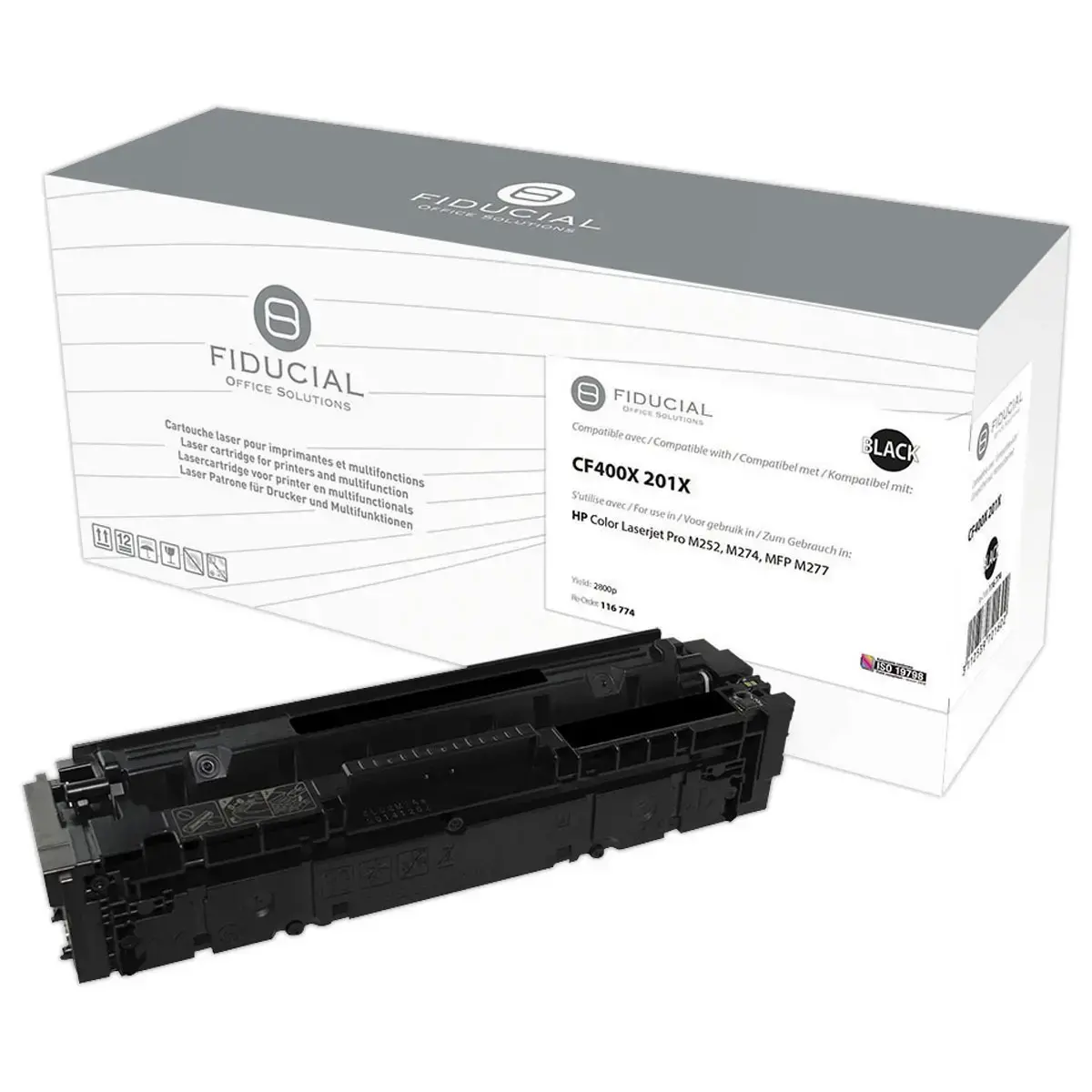 Lasercartridge FIDUCIAL equiv. HP 201XZwart CF400X