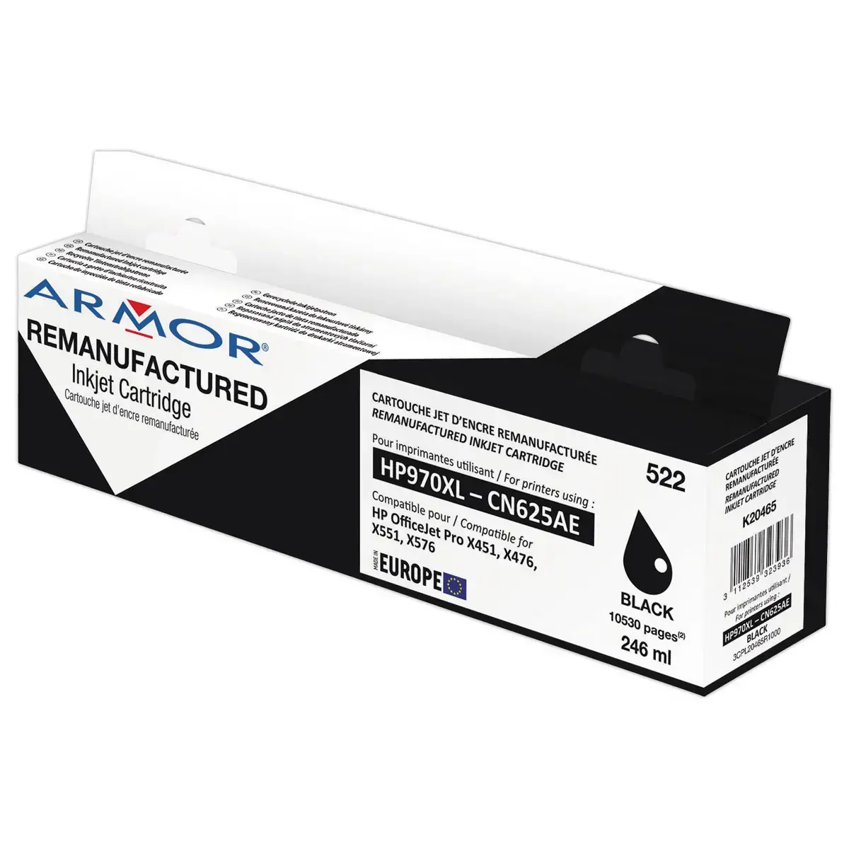 Lasercartridge ARMOR equiv. HP 970XL Zwart HC CN625AE
