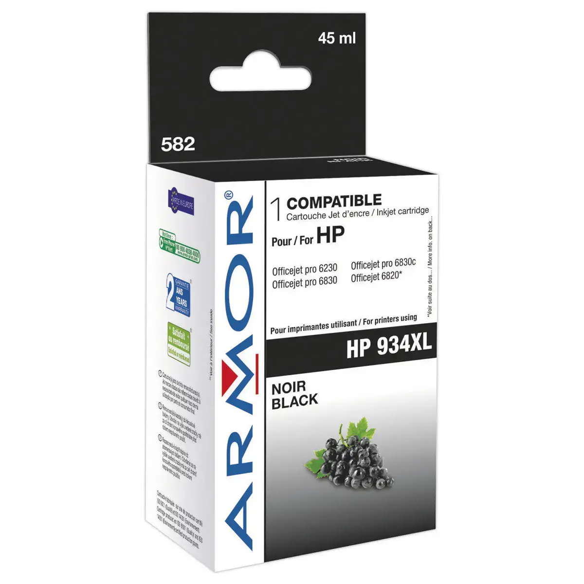 Lasercartridge ARMOR equiv. HP 934XL Zwart HC C2P23AE