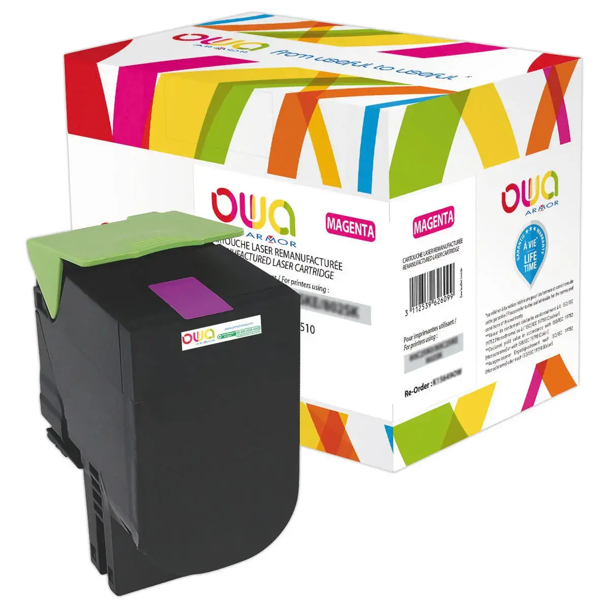 Lasercartridge ARMOR equiv.LEXMARK 802magenta 80C2SM0