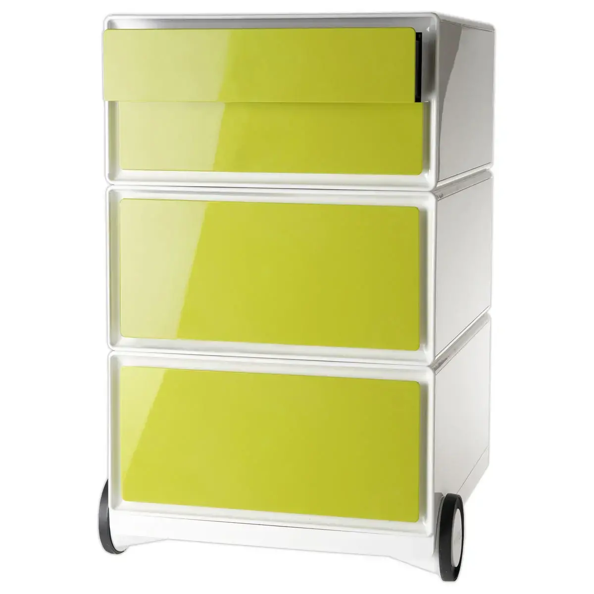 Mobiele caisson EASYBOX met 2 lades en 2 etuis in anijs kleur