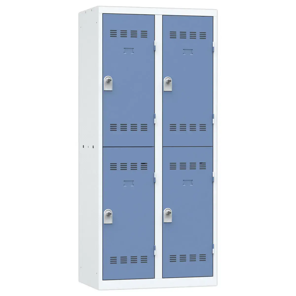 Garderobe met meerdere vakken - 2 kolommen 2 vakken - Grijs/blauw - 180 x 80 cm 