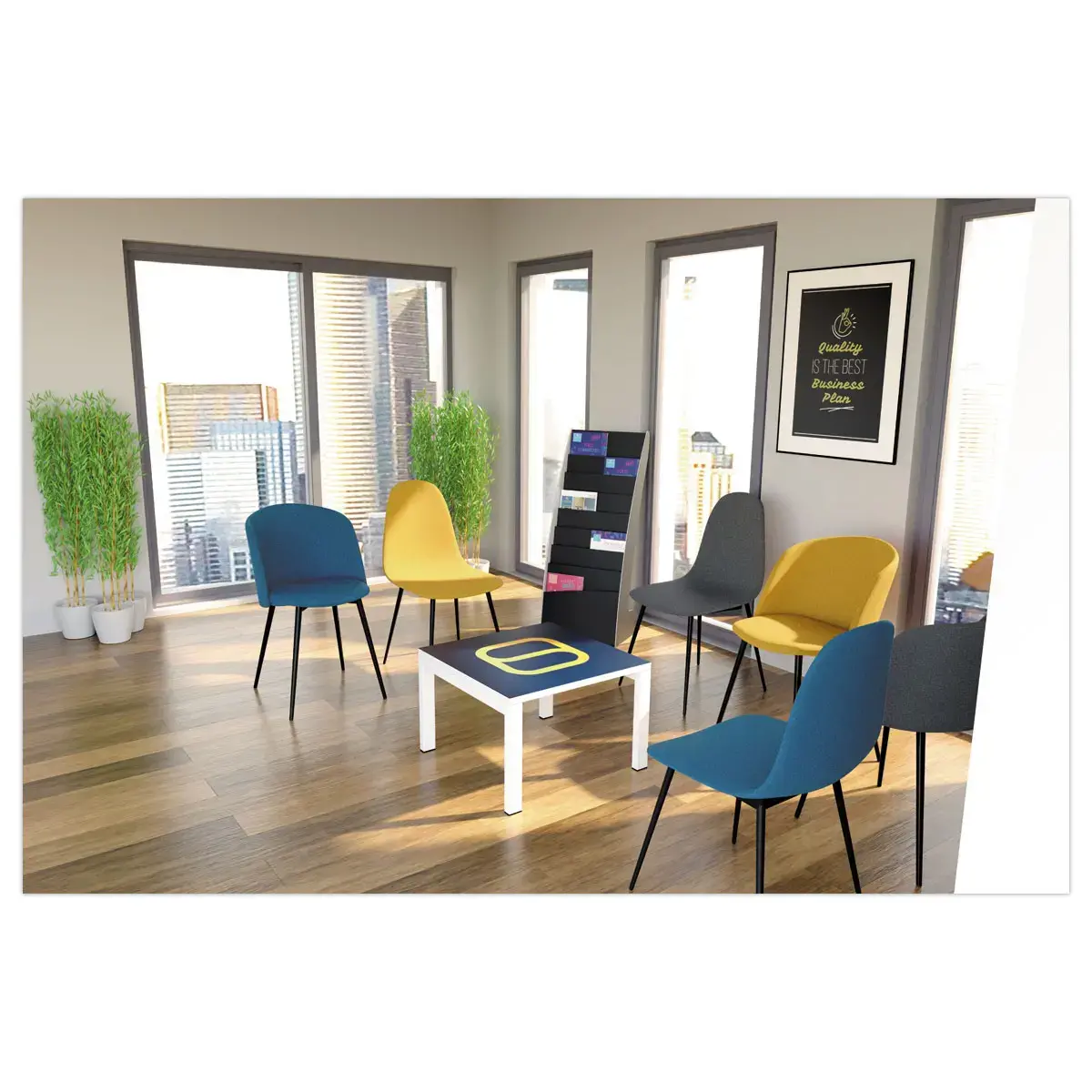 Salontafel EASYDESK 60x60 cm wit
