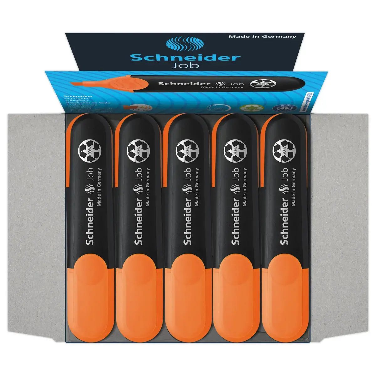 Markeerstift Job Orange 1-5mm - Biologische inkt & navulbaar - SCHNEIDER