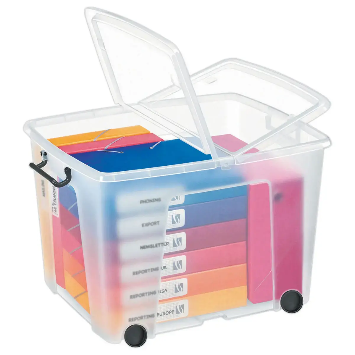 Opbergdoos Smartbox 75 liter met deksel en wieltjes